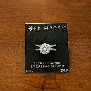 Primrose Jewelry - Cubic Zirconia Sterling Silver Ring - Size 7 Primrose Jewelry - Cubic Zirconia Sterling Silver Ring - Size 7